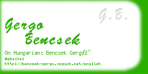 gergo bencsek business card